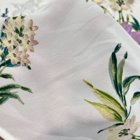 Zac & Rachel Floral Print Short Sleeve Blouse White Multicolor Size Small - Picture 8 of 12